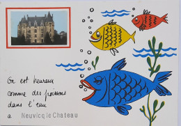 Neuvicq Le Château On Est Heureux Comme Des Poissons Dans L'eau - Matha