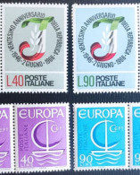ITALIA 1966  ANNIVERSARIO REPUBBLICA-EUROPA Serie Complete - 1961-70: Mint/hinged