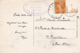 DABO  -  SARREBOURG  -   MOSELLE  -  (57)  -  PEU  COURANTE CPA DE 1923  -  LE ROCHER EN 1643. - Sarrebourg