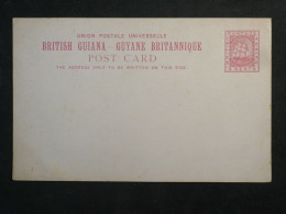 DL4 BRITISH GUIANA  BELLE CARTE   ENTIER +1888 +++ - Brits-Guiana (...-1966)