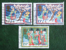 Natale Weihnachten Noel Christmas Mi 1091-1092 1096 1986 Used Gebruikt Oblitere ENGLAND GRANDE-BRETAGNE GB GREAT BRITAIN - Usados