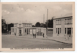 Carte Postale Ancienne Chatillon Sous Bagneux - La Poste Et Le Commissariat - Police - Châtillon