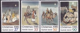 Norfolk Island 1985 Christmas Sc 373-76 Mint Never Hinged - Isla Norfolk