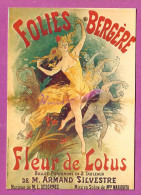 Illustration LES FOLIES BERGERE La Fleur De Lotus Femme Danseuse étoile Robe Jaune Danse Et Magie - Cabarets