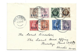 GREAT BRITAIN UNITED KINGDOM ENGLAND COLONIES - SOMALILAND SOMALIA - 1943 EAF OVERPRINT COVER TO KENYA - Somaliland (Herrschaft ...-1959)