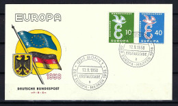 BUND FDC Mit Komplettsatz Mi-Nr. 295 - 296 Europamarken - Siehe Bild - 1948-1960