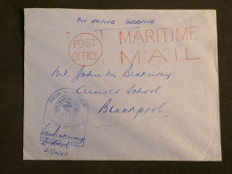 DL4 GREAT BRITAIN   BELLE LETTRE MARITIME CENSORED  ON ACTIVE SERVICE 1945 ENV.  ++AFF. INTERESSANT++ - Storia Postale