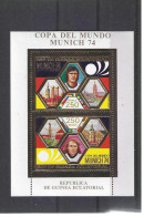 GUINEE EQUATORIALE MICHEL BLOC 119** EN OR SUR LA COUPE DU MONDE EN ALLEMAGNE 1974  MULLER ET NETZER - Guinea Ecuatorial