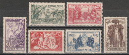 Guyane N° 143 - 148 * Exposition Internationale Paris 1937 - Neufs