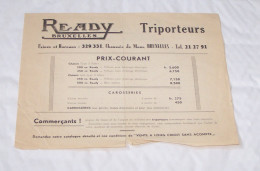 PRIX COURANT MOTOS READY CHAUSSEE DE MONS, BRUXELLES, VILLIERS STANDART, LUXE, JAP - Motorfietsen