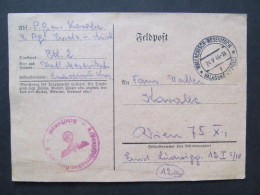 KARTE Valašské Meziříčí - Wien 1944 Deutsche Dienstpost  //// P2074 - Storia Postale