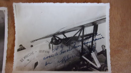 CIRCA 1935 LOT DE  16 PHOTOS AMATEUR  AVIATEURS AVION DONT DEDICACE ENVOI DE MARCEL DORET DEWOITINE HISPANO - Aviación