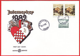 NORWAY FDC 1982 «Christmas Booklet Issue» - "geographic Correct" Cacheted Cover From Nissedal - FDC