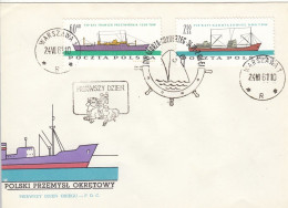 FDC POLAND 1238,ships - FDC