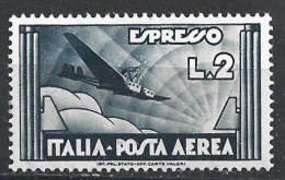 Regno D'Italia, 1934 - 2 Lire Espresso Aereo - Nr.A73 MNH** - Posta Espresso