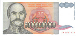 YUGOSLAVIA 50.000.000.000 DINARA 1993 P-136 - Jugoslavia