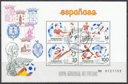 SPANIEN  Block 25, Gestempelt, Fußball-Weltmeisterschaft, Spanien 1982 - Blocs & Feuillets