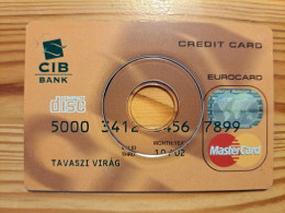 CIB Bank Credit Card Hungary - Sample, With CD - Geldkarten (Ablauf Min. 10 Jahre)