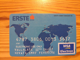 Erste Bank Credit Card Hungary - Map - Carte Di Credito (scadenza Min. 10 Anni)