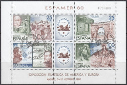 SPANIEN  Block 21, Gestempelt, Internationale Briefmarkenausstellung ESPAMER ’80, Madrid 1980 - Blocs & Feuillets