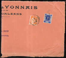 Fragment Lettre En-tête CREDIT LYONNAIS 45 Orléans, Timbre Envers Perforé Type PAIX N° 286 YT + 324 Type Expo 1937 - Cartas & Documentos