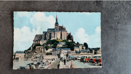 ED CAP CARTE POSTALE CP LE MONT SAINT-MICHEL DIGUE TOURISTES AUTOCAR AUTOBUS 1961  TBE - Autobús & Autocar