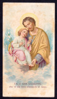 Santino/holycard: S. GIUSEPPE - E - PR - Cromolitografia - Mm. 68 X 125 - Godsdienst & Esoterisme