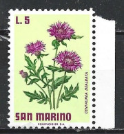 San Marino, 1971 - 5l Fiordalisi - Nr.840 MNH** - Nuovi