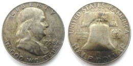 Stati Uniti USA - Half Dollar 1958 Franklin Argento - Sonstige & Ohne Zuordnung