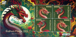 Indonesia / Indonesië - Postfris / MNH - Sheet Year Of The Dragon 2024 - Indonesia