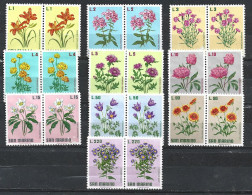 San Marino, 1971 - Fiori, Coppie Serie Completa - Nr.836/845 MNH** - Nuovi