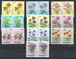 San Marino, 1971 - Fiori, Coppie Serie Completa - Nr.836/845 MNH** - Unused Stamps