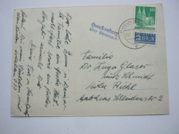 1949 , QUECKENBURG über Rheinbach, Klarer Landpoststempel Auf  Karte - Berlín & Brandenburgo