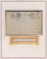 FIELD POST World War I Soldiers Mail Card With A.E.F Censor Passed And Military Postal Express Service Cancellation 1917 - Lettres & Documents