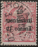 TRTT4U3,1919 Terre Redente - Trento E Trieste, Sassone Nr. 4, Francobollo Usato Per Posta °/ - Trento & Trieste