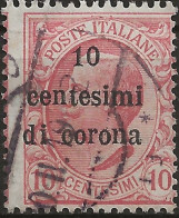 TRTT4U6,1919 Terre Redente - Trento E Trieste, Sassone Nr. 4, Francobollo Usato Per Posta °/ - Trentin & Trieste