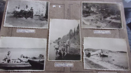 WWII RARE 5 PHOTOS AMATEUR 1940 GUERRE BALARUC LE VIEUX HYDRAVION ACCIDENTE CANTONNEMENT PENSION ROBIN FERME JUIN 1940 - Autres & Non Classés