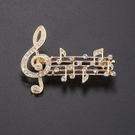 Broche NEUVE En Métal Pins - Partition Musicale Clef De Sol Musique (Réf 2) - Musique