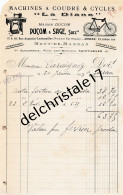 40 0234 MONT DE MARSAN LANDES 1913 Machines à Coudre & Cycles LA DIANE Maison DUCOM & SAGE Succ à LARAIGNEZ - Auto's