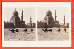 33846 / ⭐ ♥️ Rare Stereo-Carte-Photo-Bromure LE CAIRE Tombeaux KHALIFES Califes Cairo Kaït-Bey 1910s S.I.P 13 Egypte - Cairo