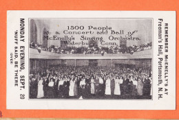 33626 / ⭐ ♥️  PORTSMOUTH N.H Remembert Mc ENELLY'S Orchestra At Freeman's Hall Concert & Ball Monday September 20 - Other & Unclassified