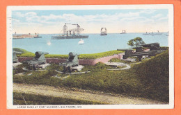 33615 / ⭐ BALTIMORE MA-Maryland Large Guns Fort MCHENRY Mc Henry 1925 à Veuve LEGER Le Havre Published OTTTENHEIMER USA - Baltimore