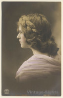 Pretty Blonde Woman With Braided Hair (Vintage RPPC 1910s/1920s) - Fashion