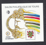 CNEP N°15 Salon Philatelique De Tours 1992 Année Olympique Bloc Neuf N°032284 - CNEP