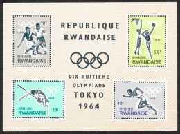 Ruanda/Rwanda: 4 Discipline Olimpiche, 4 Olympic Disciplines, 4 Disciplines Olympiques - Ete 1964: Tokyo