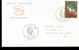 1996 BUSTA CON ANNULLO FDC ``Le Istituzioni’’. 2ª Serie. Cinquantenario Della Repubblica Italiana. - Europese Instellingen