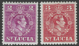 St Lucia. 1949-50 KGVI. 2c, 3c MH. SG 147, 148. M3148 - Ste Lucie (...-1978)