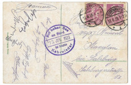 Germany 1923 Steamer Ship Mail Kehrwieder Handstamp Helgoland Postcard 1e1.13 - Maritime Post