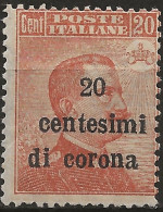 TRTT5N1,1919 Terre Redente - Trento E Trieste, Sassone Nr. 5, Francobollo Nuovo Senza Linguella **/ - Trento & Trieste