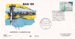SA03 Netherlands 1985 Sail Cover - Cartas & Documentos
